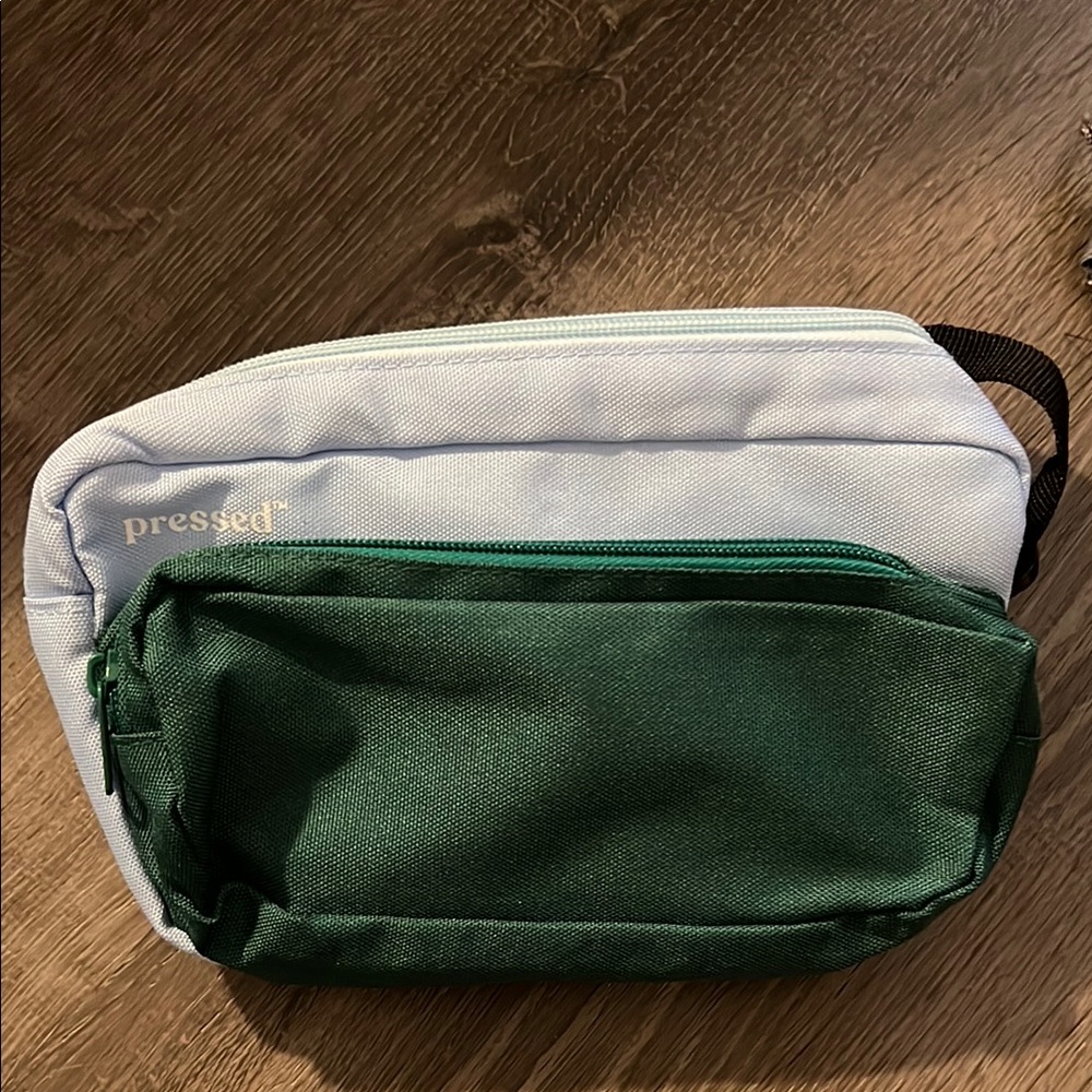 Green and blue insulated Fanny pack